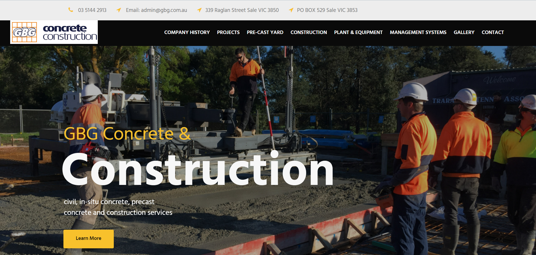 GBG Concrete & Construction link